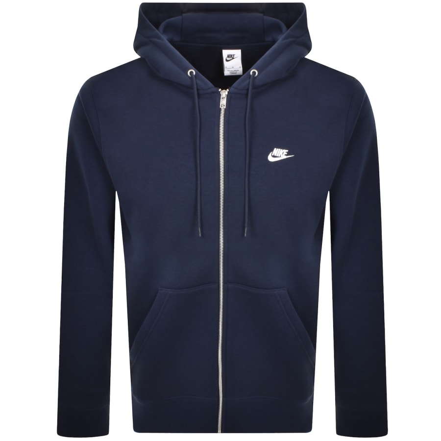 Nike Full Zip Club Hoodie Navy | Mainline Menswear x